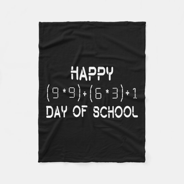 Math Formula 100 Days Of School Math Teacher Stude Fleece Blanket (Front)