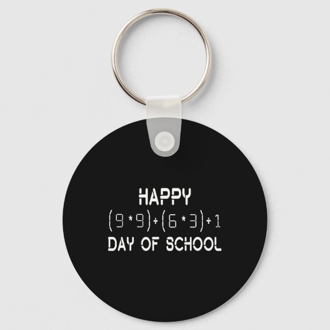 Math Formula 100 Days Of School Math Teacher Stude Key Ring (Front)