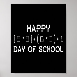 Math Formula 100 Days Of School Math Teacher Stude Poster