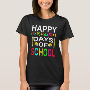 Math Formula 100 Days of School Math Teacher T-Shirt