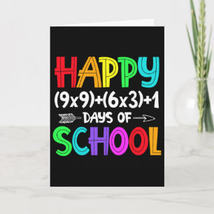 Math Formula 100 Days Of School Shirt Math Teacher Card
