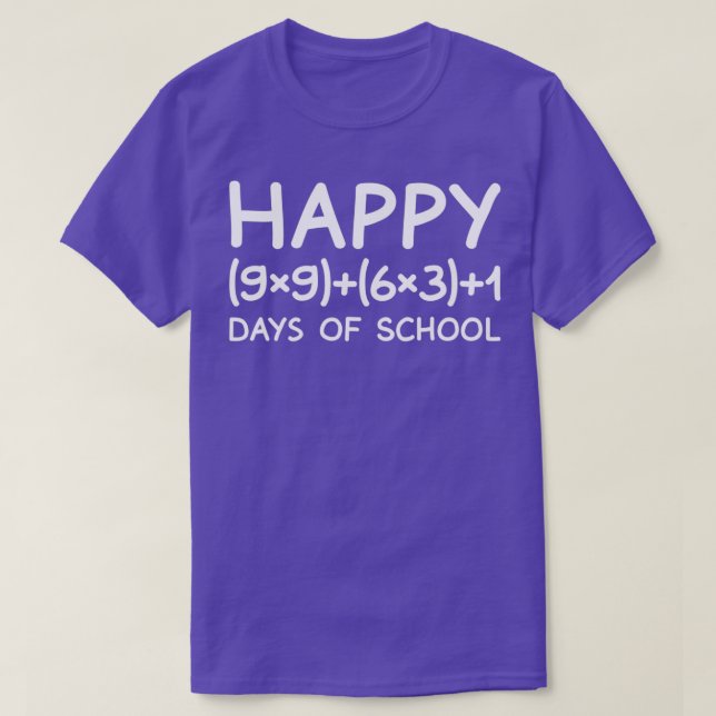 Math Formula 100 Days Of School Shirt Teacher Boy  (Design Front)