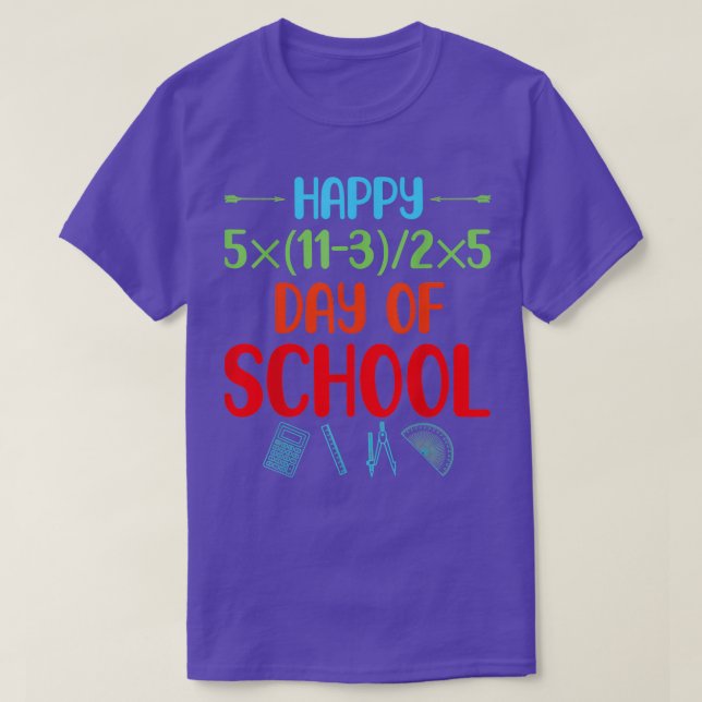 Math Formula 100 Days Of School Shirt Teacher Stud (Design Front)