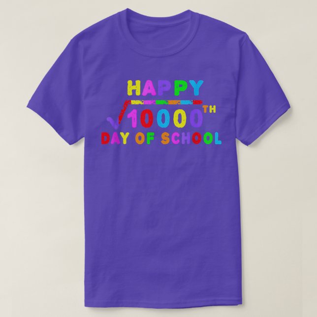 Math Formula 100 Days Of School Square Root 10000  T-Shirt (Design Front)
