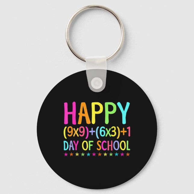Math Formula 100 Days Of School Teacher Boy Girl  Key Ring (Front)