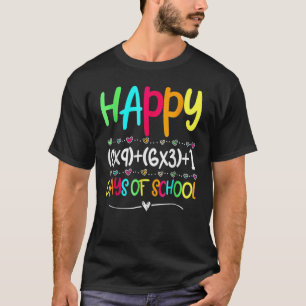 Math Formula 100 Days Of School Teacher Boy Girl T-Shirt