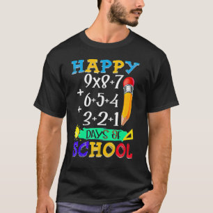 Math Formula 100 Days Of School Teacher Boy Girl T-Shirt
