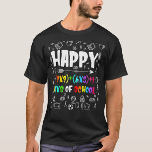 Math Formula 100 Days Of School Teacher Boy Girl T-Shirt