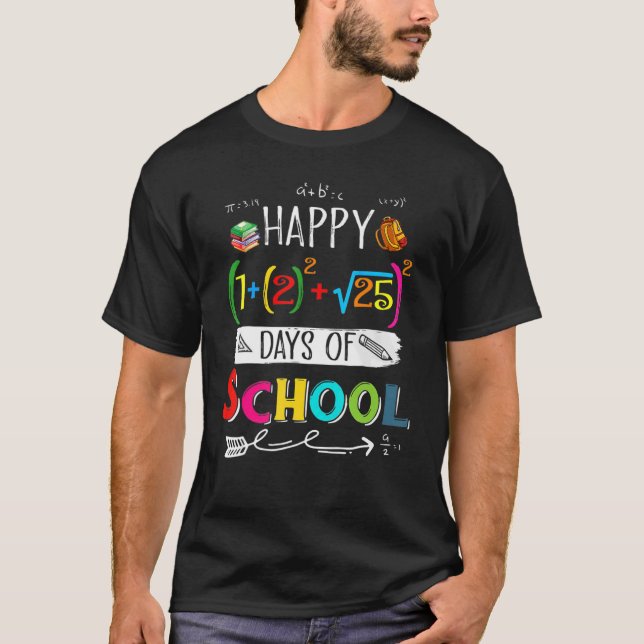 Math Formula 100 Days Of School Teacher Boy Girl T-Shirt (Front)