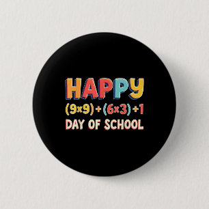 Math Formula 100 Days Of School Teacher Boys Girls 6 Cm Round Badge