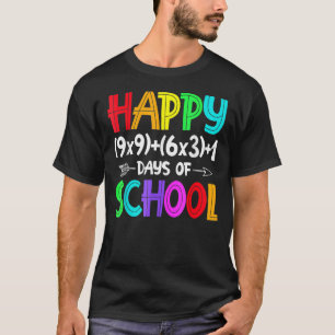 Math Formula 100 Days Of School Teacher Boys Girls T-Shirt