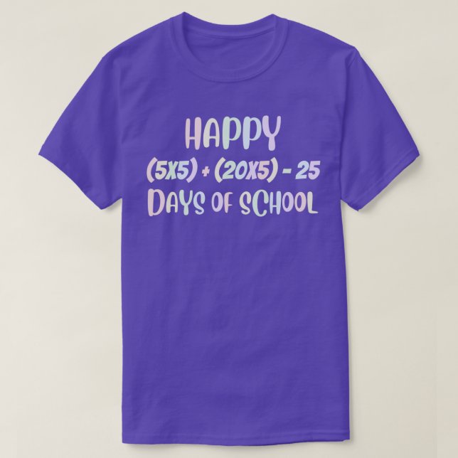 Math Formula 100 Days Of School Teacher Student 2 T-Shirt (Design Front)