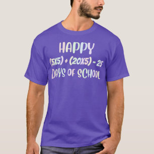 Math Formula 100 Days Of School Teacher Student 2 T-Shirt