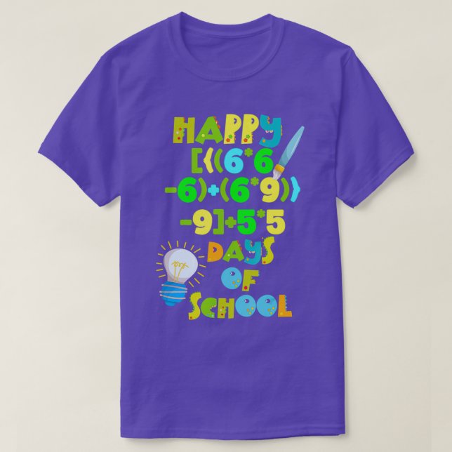 Math Formula 100 Days Of School Teacher Student Gi T-Shirt (Design Front)