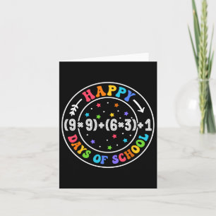 Math Formula Happy 100 Days Of School Funny Math T Card