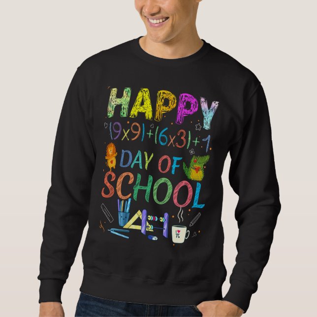 Math Formula Happy 100 Days Of Virual School Cool  Sweatshirt (Front)