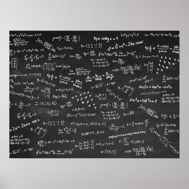 Math Formulas And Numbers Poster (Front)