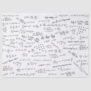 Math Formulas And Numbers Tissue Paper