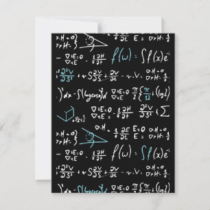 Math formulas mathematics physics student teacher  card