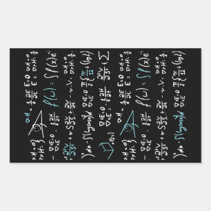 Math formulas mathematics physics student teacher  rectangular sticker