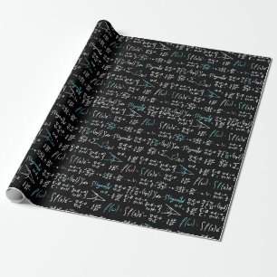 Math formulas mathematics physics student teacher  wrapping paper