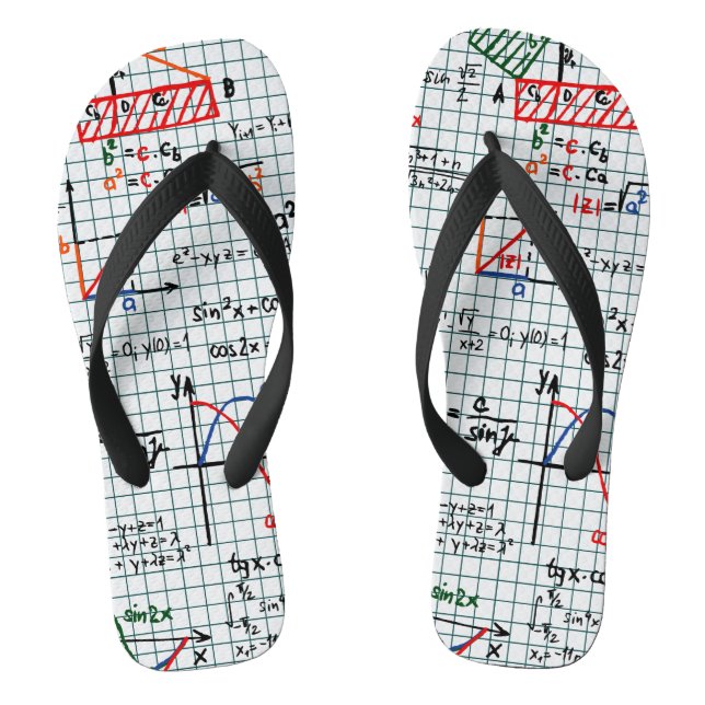 Math Formulas Numbers Thongs (Footbed)