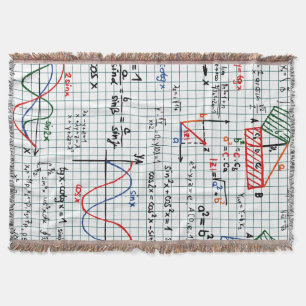 Math Formulas Numbers Throw Blanket