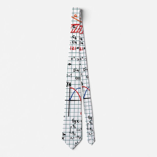 Math Formulas Numbers Tie (Front)