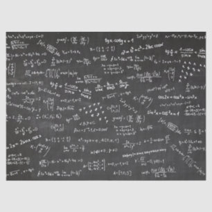 Math Formulas On Blackboard Tissue Paper