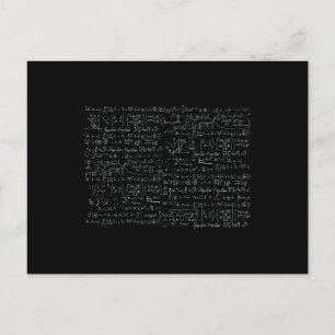 Math Formulas Pattern Postcard