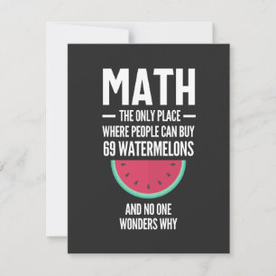 Math. Funny Math Sarcasm Quote Gift Thank You Card