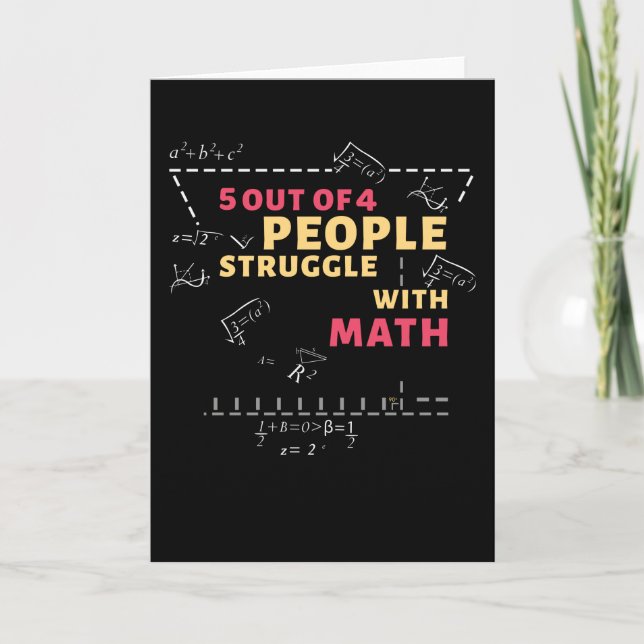 Math Funny Saying Mathematics Mathematician Card (Front)