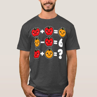 Math Games Kawaii Apples and Oranges T-Shirt