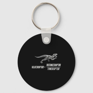 Math Geek Dinosaur Velociraptor Equation V2  Key Ring