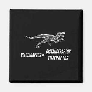 Math Geek Dinosaur Velociraptor Equation V2 Magnet