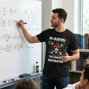 Math Geek- Funny Math Pirate Skull Teacher Humour T-Shirt