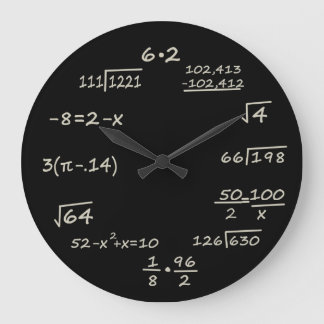 Math Geek Large Clock