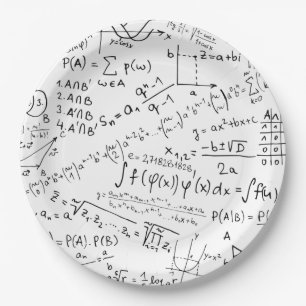 Math Geek, Mathematics Problem Solving Pattern Paper Plate