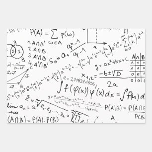 Math Geek, Mathematics Problem Solving Pattern Wrapping Paper Sheet
