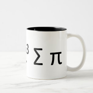 Math Geek Mug: i 8 sum pi Two-Tone Coffee Mug