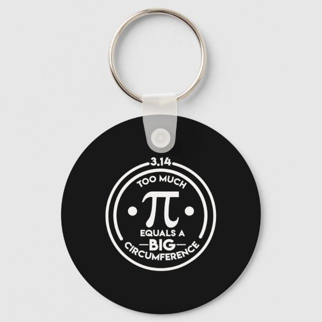 Math Geek Pi Day Large Circumference  Key Ring (Front)