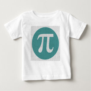 Math geek Pi symbol, blue circle and digits. Baby T-Shirt
