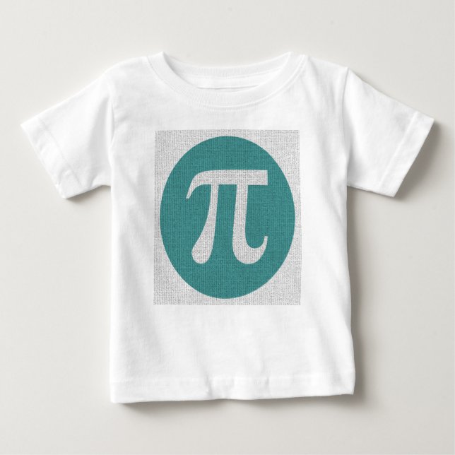 Math geek Pi symbol, blue circle and digits. Baby T-Shirt (Front)