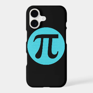 Math geek Pi symbol, blue on black