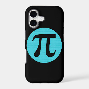 Math geek Pi symbol, blue on black