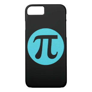 Math geek Pi symbol, blue on black iPhone 8/7 Case