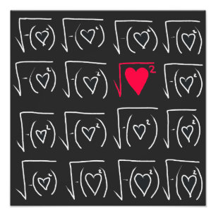 Math geek romance: find real love photo print