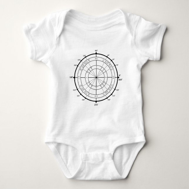 Math Geek Unit Circle Baby Bodysuit (Front)