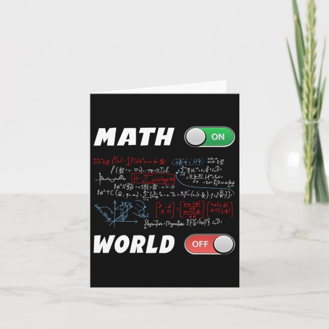 Math Geeks Pi Day Math On World Off Awesome Nerdy  Card (Front)
