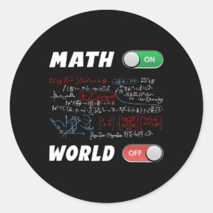 Math Geeks Pi Day Math On World Off Awesome Nerdy  Classic Round Sticker